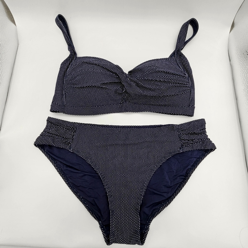 Navy Blue Polka Dot Bikini